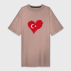 Женская футболка-платье Сердце - Турция