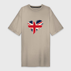 Женская футболка-платье Сердце - Британия