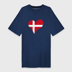 Женская футболка-платье Сердце - Дания