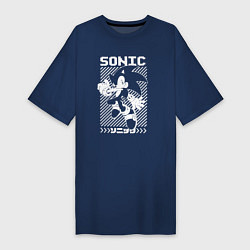Женская футболка-платье Sonic - game