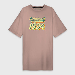 Футболка женская-платье Оригинал 1994, цвет: пыльно-розовый