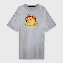 Женская футболка-платье Модный пёсик Доге