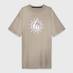 Женская футболка-платье In flames - logo neon
