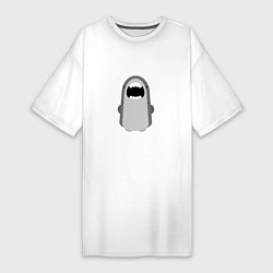 Женская футболка-платье Мультяшная акула