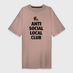 Женская футболка-платье Anti social local club