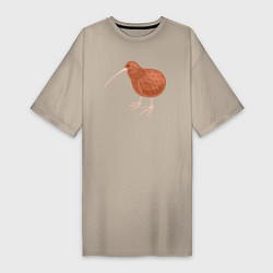 Женская футболка-платье Птица киви