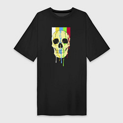 Женская футболка-платье Color skull - vanguard