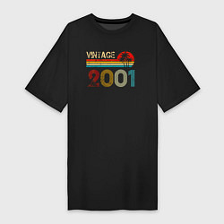 Женская футболка-платье Винтаж 2001 пальмы