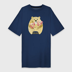 Женская футболка-платье Flowers by bear