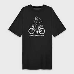 Женская футболка-платье Бигфут на велосипеде