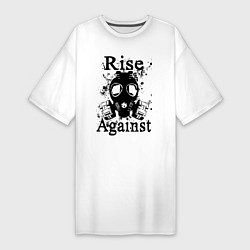 Женская футболка-платье Rise Against rock