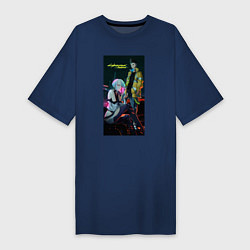 Женская футболка-платье Аниме Cyberpunk Edgerunners Дэвид и Люси