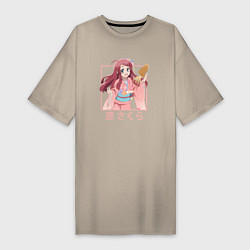 Женская футболка-платье Сакура Минамото - Зомбилэнд Сага Месть