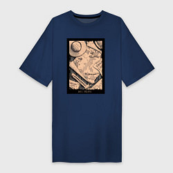 Женская футболка-платье Карта приключений - Ван Пис