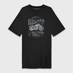 Женская футболка-платье Мотоцикл ретро