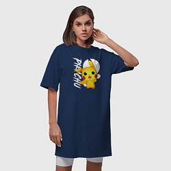 Футболка женская-платье Funko pop Pikachu, цвет: тёмно-синий — фото 2