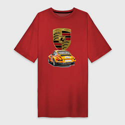Женская футболка-платье Porsche - Motorsport - racing team