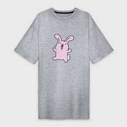 Женская футболка-платье Весёлый кролик
