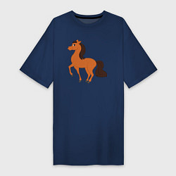 Женская футболка-платье Конь
