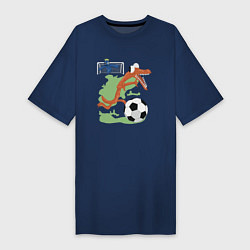 Футболка женская-платье Орандж, цвет: тёмно-синий