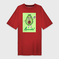 Женская футболка-платье Милое авокадо девочка