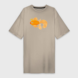 Женская футболка-платье Золотая рыбка