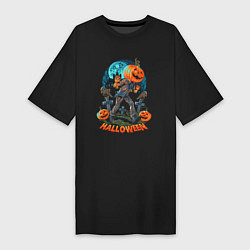 Женская футболка-платье Halloween Pumpkin