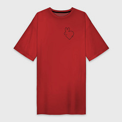 Женская футболка-платье Love line rabbit