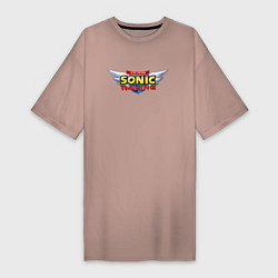 Женская футболка-платье Team Sonic racing - logo