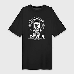 Футболка женская-платье Манчестер Юнайтед дьяволы, цвет: черный