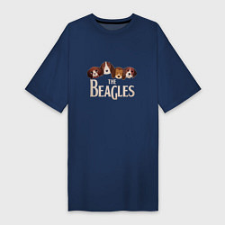 Футболка женская-платье The Beagles, цвет: тёмно-синий