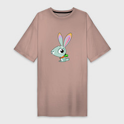 Женская футболка-платье Маленький кролик