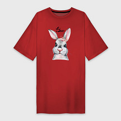 Женская футболка-платье Кролик - символ 2023 года