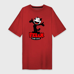 Женская футболка-платье Happy Cat Felix