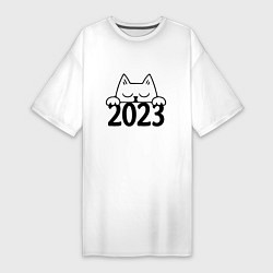 Женская футболка-платье Cat 2023