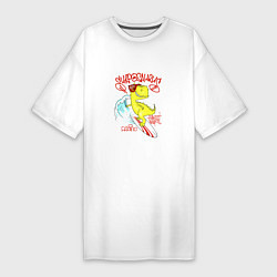 Женская футболка-платье Surfosaurus o pacific perfect waves