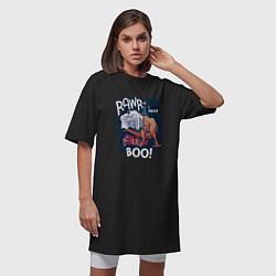 Футболка женская-платье Rawr boo, цвет: черный — фото 2
