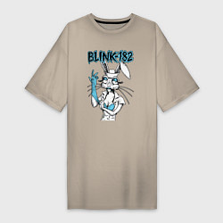 Футболка женская-платье Blink 182 bunny nurse, цвет: миндальный