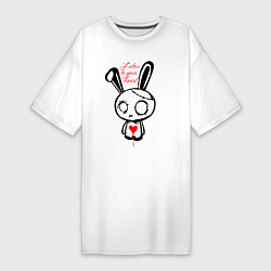 Женская футболка-платье Слушай своё сердце - rabbit
