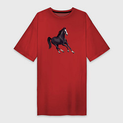 Женская футболка-платье Марварская лошадь