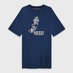Женская футболка-платье Leo Messi scream
