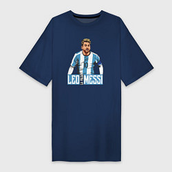 Женская футболка-платье Messi la pulga