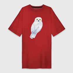Женская футболка-платье Белая полярная сова