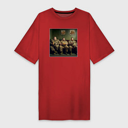 Женская футболка-платье Картина - диванные войска