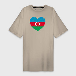Женская футболка-платье Сердце Азербайджана