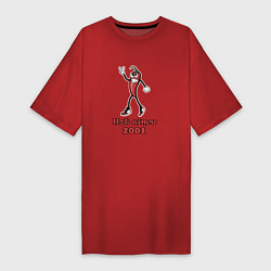 Футболка женская-платье Hot since 2001, цвет: красный