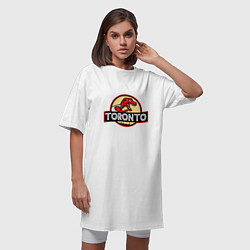 Футболка женская-платье Toronto dinosaur, цвет: белый — фото 2