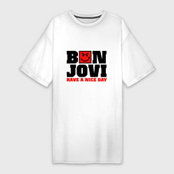 Женская футболка-платье Bon Jovi band