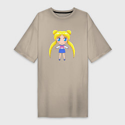 Женская футболка-платье Sailor moon chibi