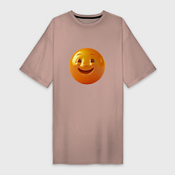 Женская футболка-платье Смайлик-улыбка